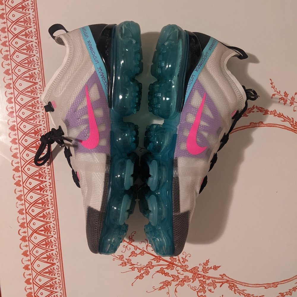 Nike Air Vapormax South Beach Turquoise Pink White Black Sneakers Women's 12 - Picture 8 of 16